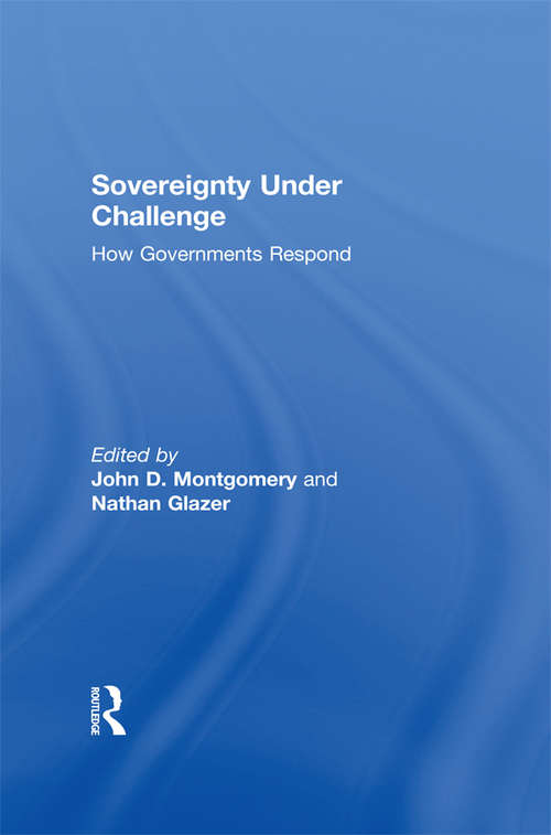 Book cover of Sovereignty Under Challenge: How Governments Respond
