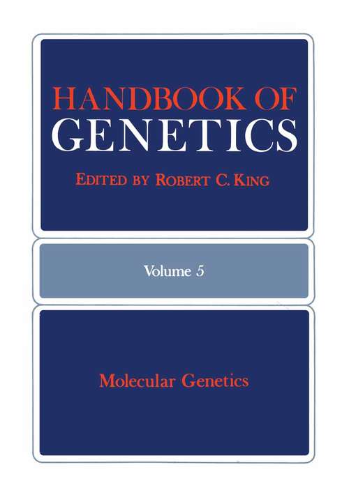 Book cover of Handbook of Genetics: Volume 5: Molecular Genetics (1976)