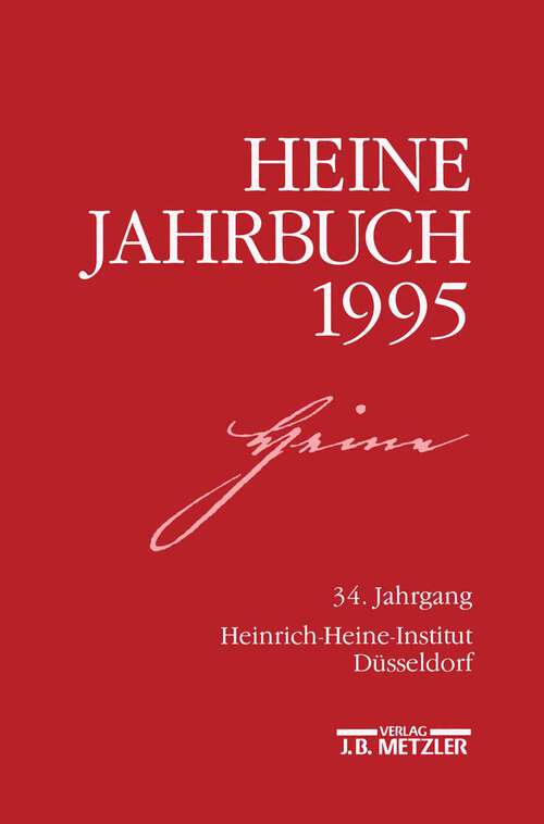 Book cover of Heine-Jahrbuch 1995: 34. Jahrgang (1. Aufl. 1995) (Heine-Jahrbuch)