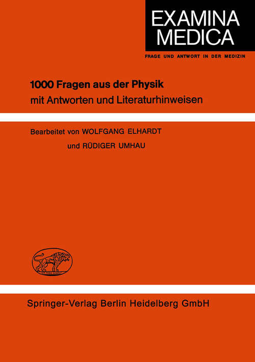 Book cover of 1000 Fragen aus der Physik: mit Antworten und Literaturhinweisen (1971)