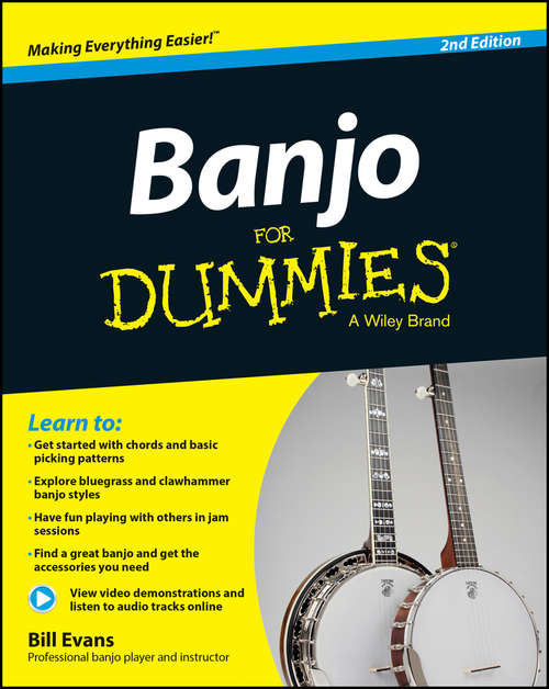 Book cover of Banjo For Dummies: Book + Online Video and Audio Instruction (2)