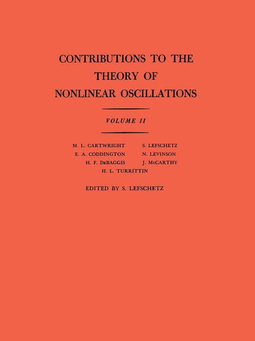 Book cover of Contributions to the Theory of Nonlinear Oscillations (AM-29), Volume II (PDF)