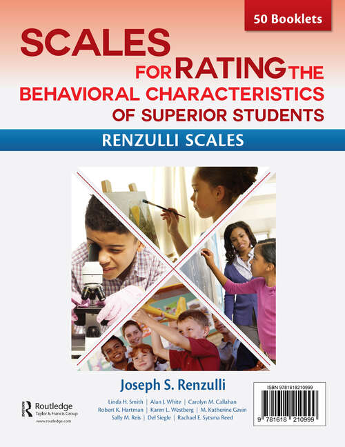 Book cover of Scales for Rating the Behavioral Characteristics of Superior Students--Print Version: 50 Booklets (3)