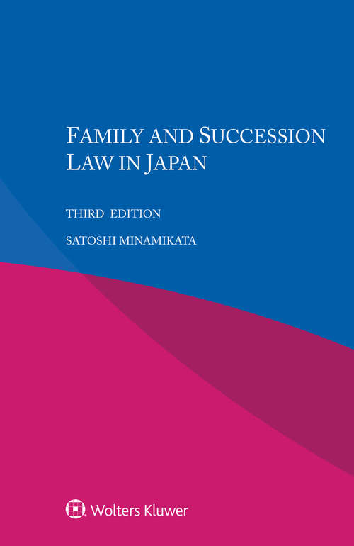 Book cover of Family and Succession Law in Japan (3)