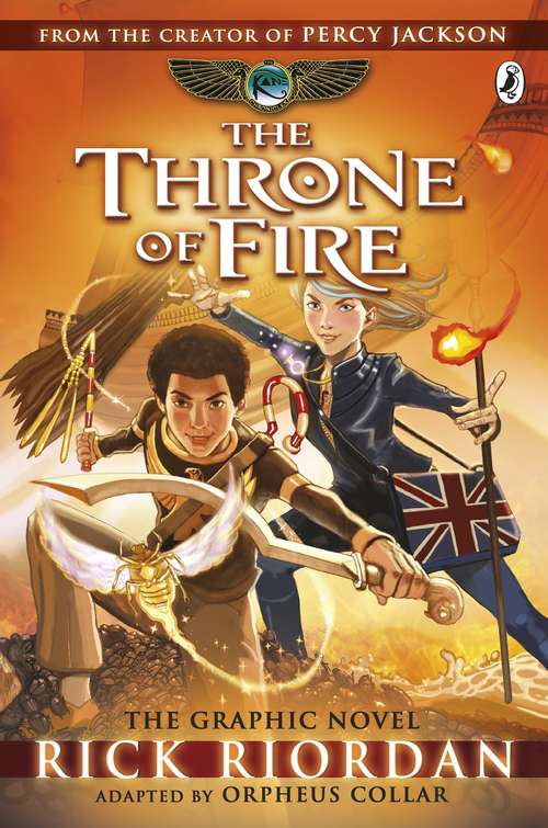 Book cover of The Throne of Fire: The Graphic Novel (Kane Chronicles Graphic Novels #2)