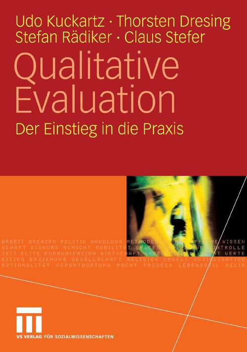 Book cover of Qualitative Evaluation: Der Einstieg in die Praxis (2007)