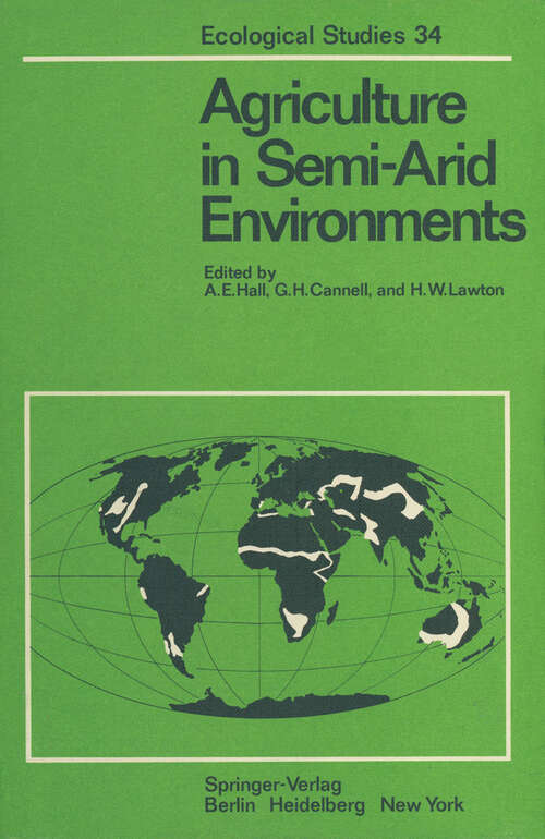 Book cover of Agriculture in Semi-Arid Environments (1979) (Ecological Studies #34)