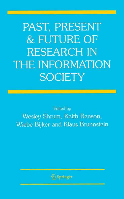 Book cover of Past, Present and Future of Research in the Information Society (2007)