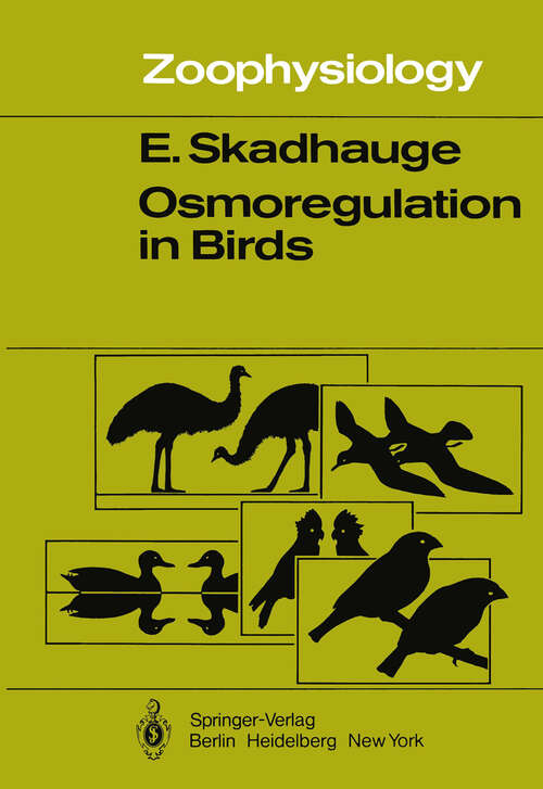 Book cover of Osmoregulation in Birds (1981) (Zoophysiology #12)