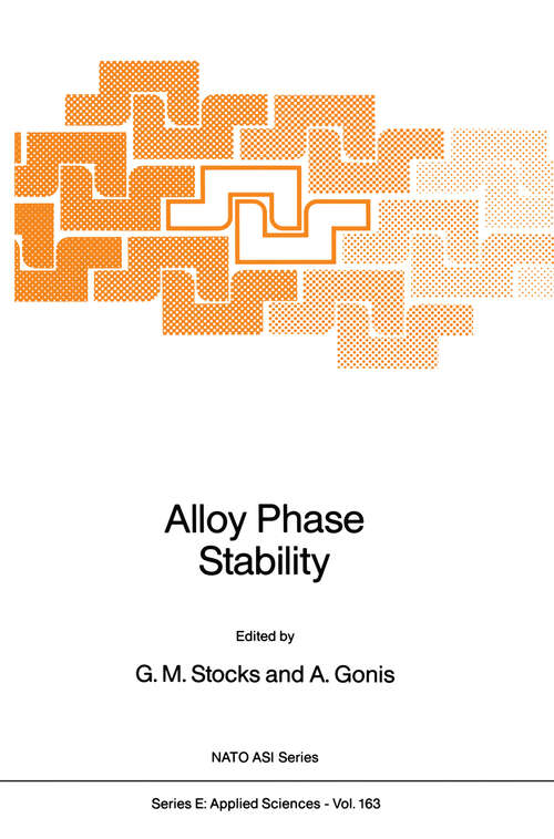 Book cover of Alloy Phase Stability (1989) (NATO Science Series E: #163)
