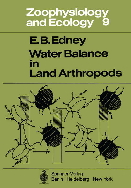 Book cover of Water Balance in Land Arthropods (1977) (Zoophysiology #9)