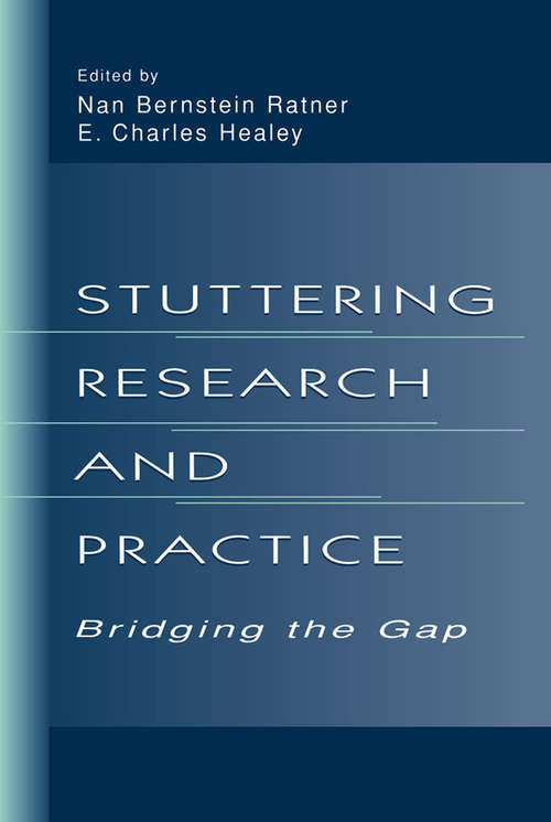 Book cover of Stuttering Research and Practice: Bridging the Gap