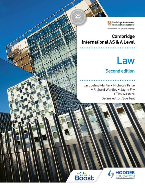 Book cover of Cambridge International AS and A Level Law Second Edition