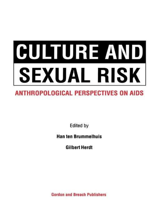 Book cover of Culture and Sexual Risk