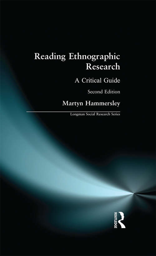 Book cover of Reading Ethnographic Research: A Critical Guide (2) (Longman Social Research Series)