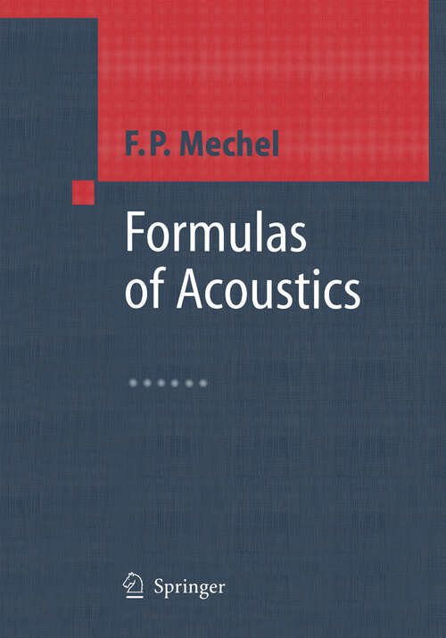Book cover of Formulas of Acoustics (2004)