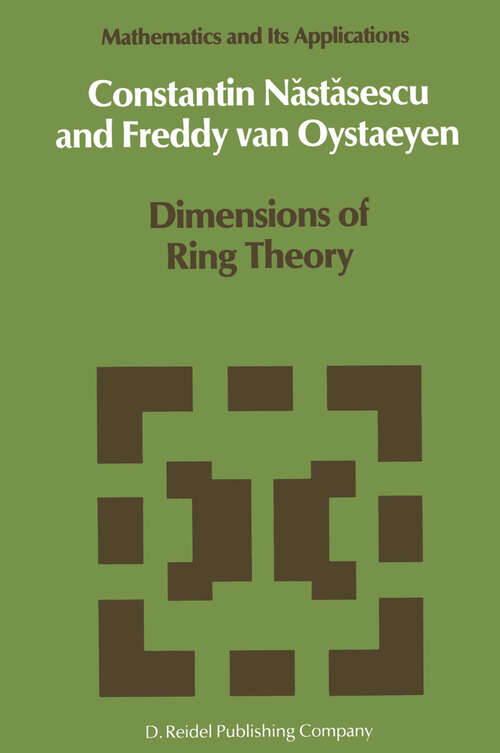 Book cover of Dimensions of Ring Theory (1987) (Mathematics and Its Applications #36)