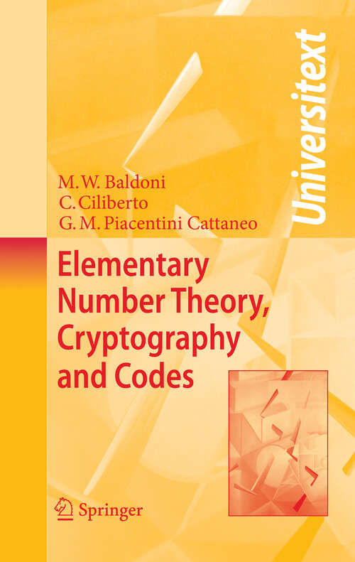 Book cover of Elementary Number Theory, Cryptography and Codes (2009) (Universitext)