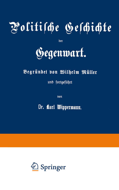 Book cover of Politische Geschichte der Gegenwart: XXX. Das Jahr 1896 (1897)
