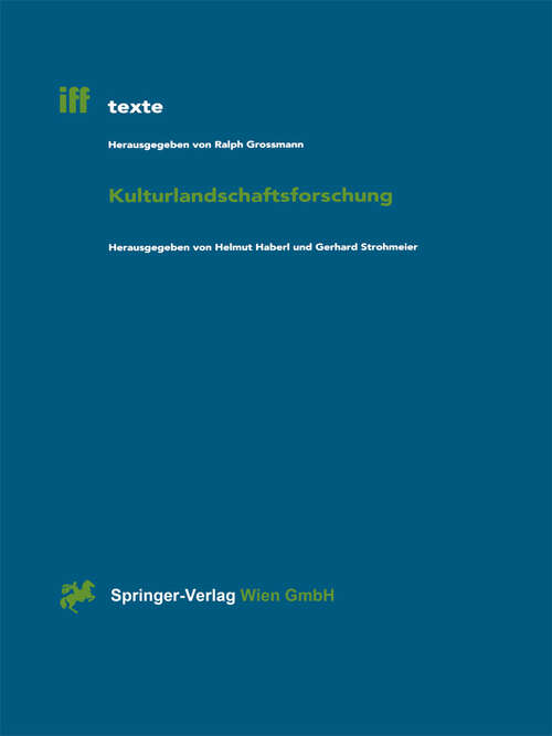 Book cover of Kulturlandschaftsforschung (1999) (iff-Texte #5)