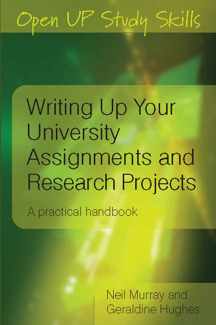 Book cover of Writing up your university assignments and research projects (UK Higher Education OUP  Humanities & Social Sciences Study Skills)