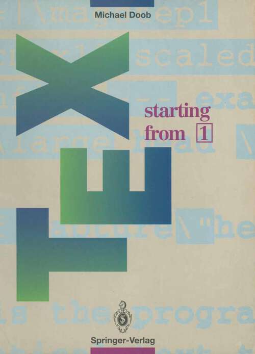 Book cover of TEX: starting from 1 (1993)