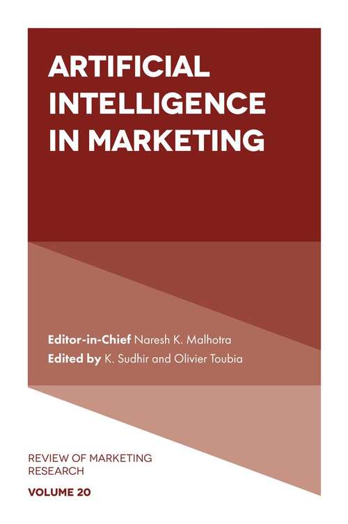 Book cover of Artificial Intelligence in Marketing (Review of Marketing Research #20)