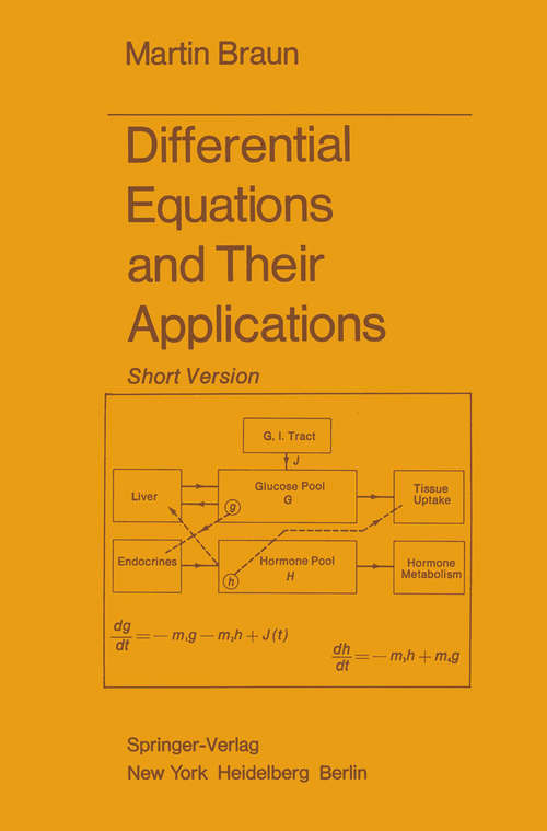 Book cover of Differential Equations and Their Applications: Short Version (1978)