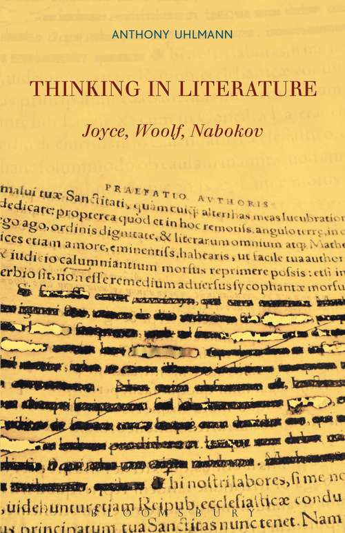 Book cover of Thinking in Literature: Joyce, Woolf, Nabokov