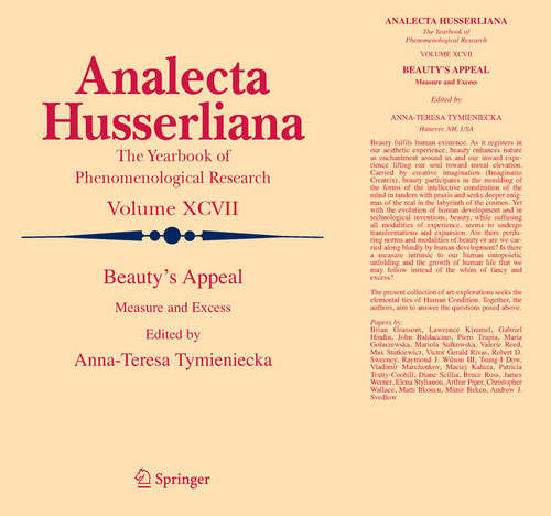 Book cover of Beauty's Appeal: Measure and Excess (2008) (Analecta Husserliana #97)