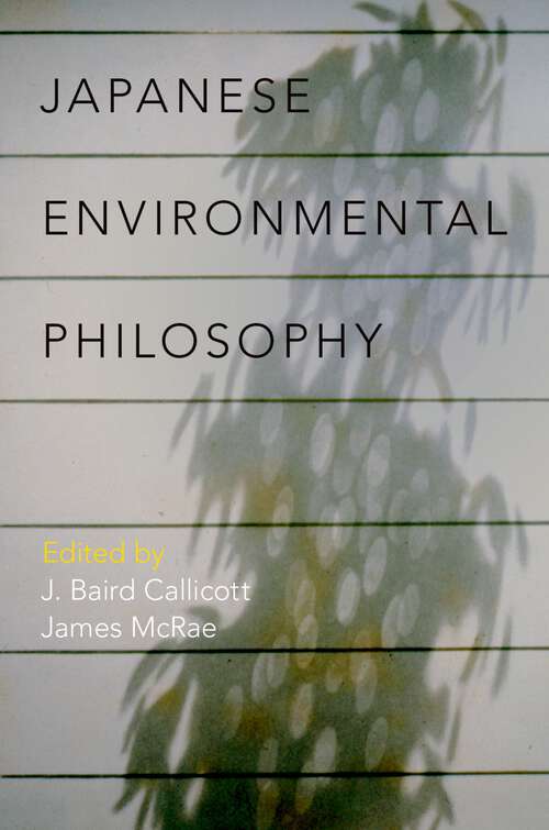 Book cover of Japanese Environmental Philosophy