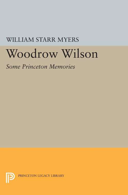 Book cover of Woodrow Wilson: Some Princeton Memories