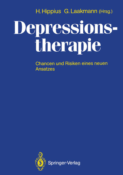 Book cover of Depressionstherapie: Chancen und Risiken eines neuen Ansatzes (1991)
