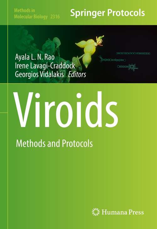 Book cover of Viroids: Methods and Protocols (1st ed. 2022) (Methods in Molecular Biology #2316)