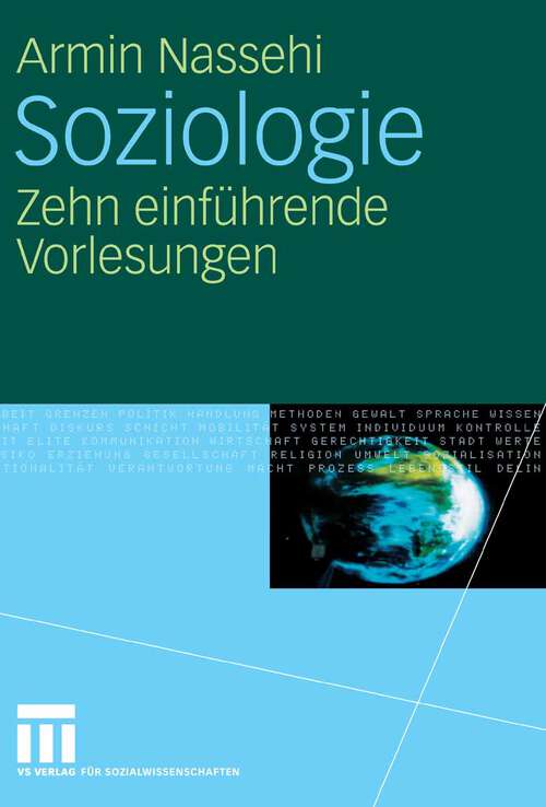 Book cover of Soziologie: Zehn einführende Vorlesungen (2008)