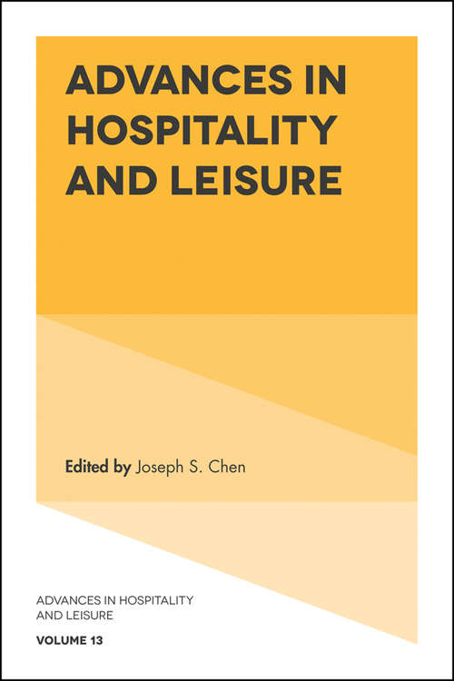 Book cover of Advances in Hospitality and Leisure (Advances in Hospitality and Leisure #13)