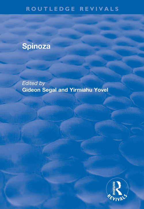 Book cover of Spinoza: Spinoza As Psychologist (2) (Routledge Revivals)