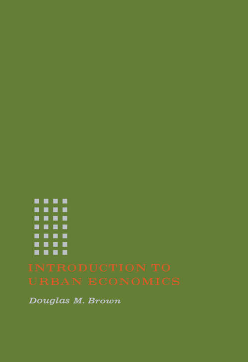 Book cover of Introduction to Urban Economics
