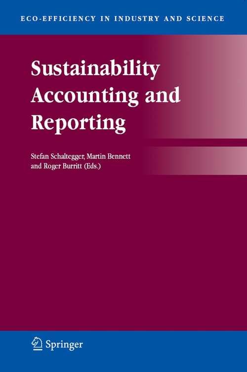 Book cover of Sustainability Accounting and Reporting (2006) (Eco-Efficiency in Industry and Science #21)
