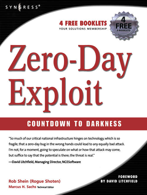 Book cover of Zero-Day Exploit: Countdown to Darkness (Cyber-Fiction)