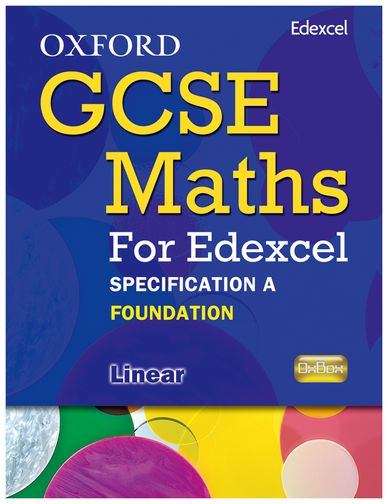 Book cover of Oxford GCSE maths for Edexcel: specification A foundation linear (OxBox) (PDF)