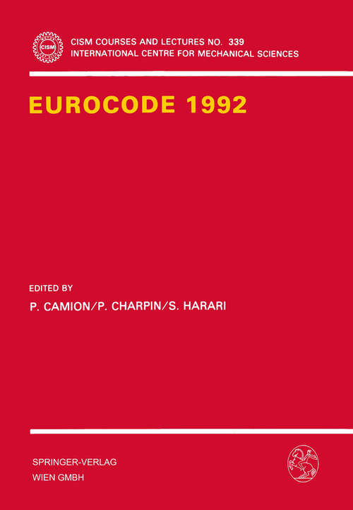 Book cover of Eurocode ’92: International Symposium on Coding Theory and Applications (1993) (CISM International Centre for Mechanical Sciences #339)