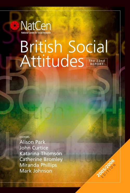 Book cover of British Social Attitudes: The 22nd Report (PDF)