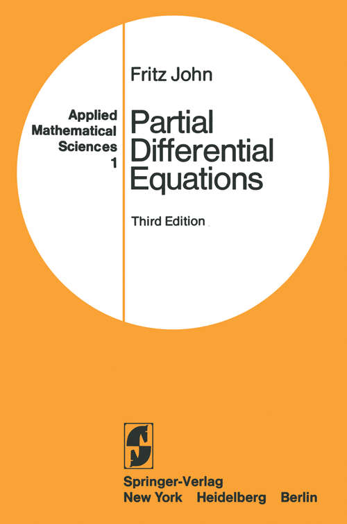 Book cover of Partial Differential Equations (3rd ed. 1978) (Applied Mathematical Sciences #1)