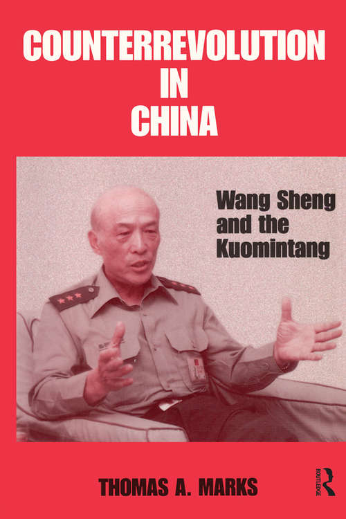 Book cover of Counterrevolution in China: Wang Sheng and the Kuomintang