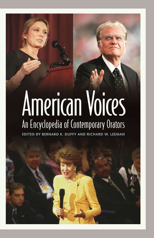 Book cover of American Voices: An Encyclopedia of Contemporary Orators (Non-ser.)
