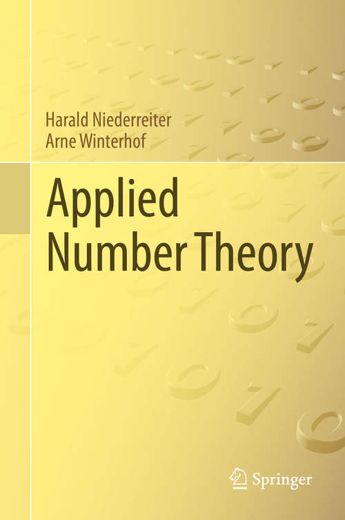 Book cover of Applied Number Theory (1st ed. 2015)