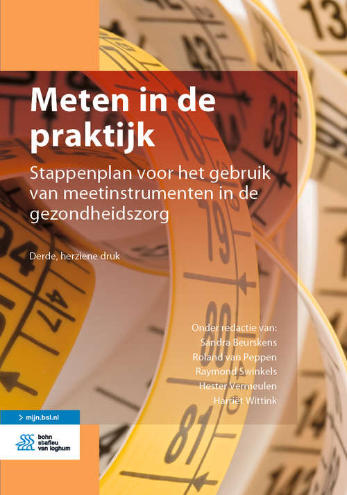 Book cover of Meten in de praktijk: Stappenplan voor het gebruik van meetinstrumenten in de gezondheidszorg (3rd ed. 2020)