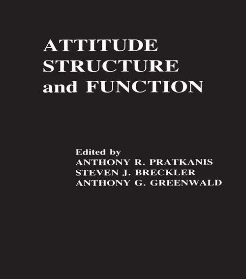 Book cover of Attitude Structure and Function