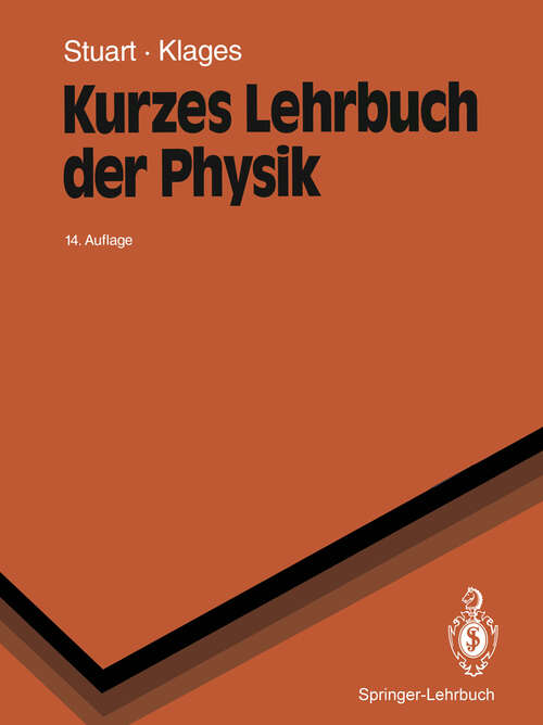 Book cover of Kurzes Lehrbuch der Physik (14. Aufl. 1994) (Springer-Lehrbuch)
